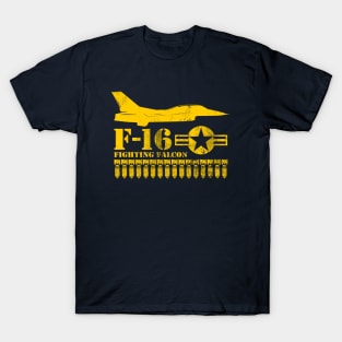 F-16 Fighting Falcon (distressed) T-Shirt